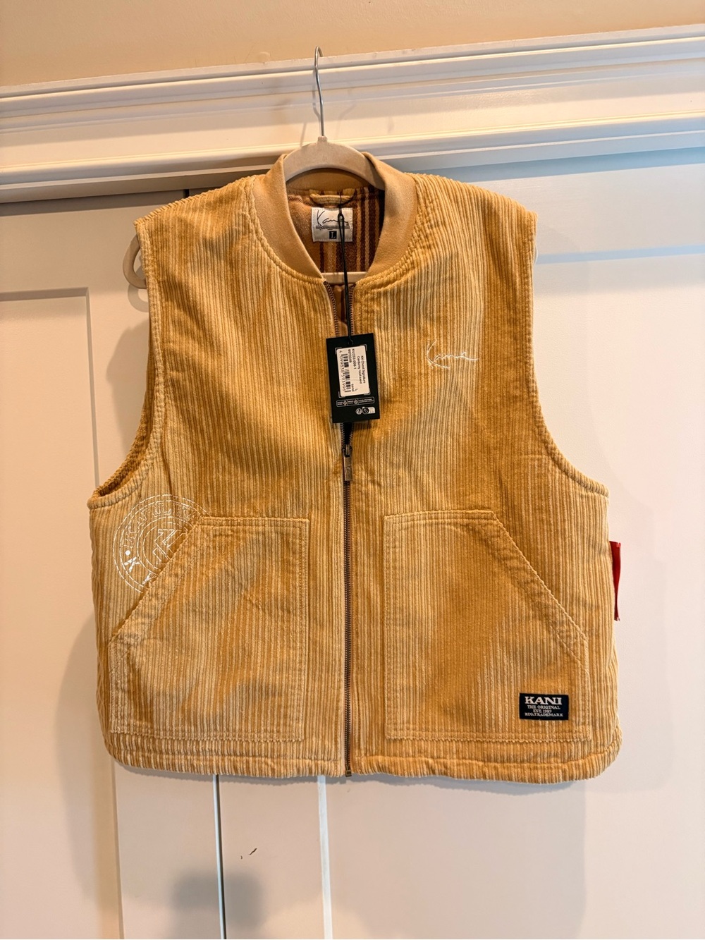 Kani Corduroy Vest Jacket - Tan NWT
